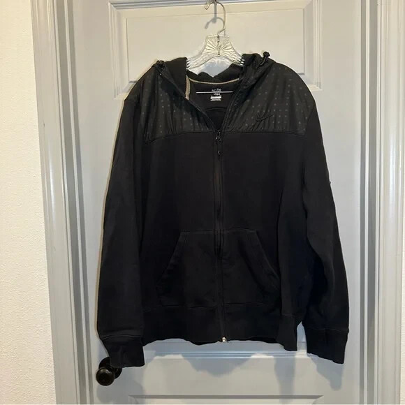 NIKE the athletic dept ジャンパー パーカー ナイキXXL Nike The Athletic Dept. Men's Black Zipper Front Jacket size