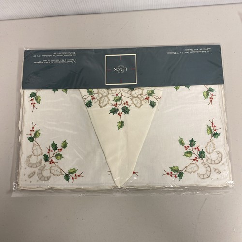2x Lenox Weihnachten Bettwäsche versiegelt 13x19 Tischsets & 16x16 Servietten Neu aus altem Lagerbestand - Bild 3 von 10
