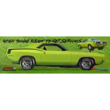 Chrysler Power BF Goodrich 70 Green Cuda (250) Banner. Two Sizes.  Reduced Price
