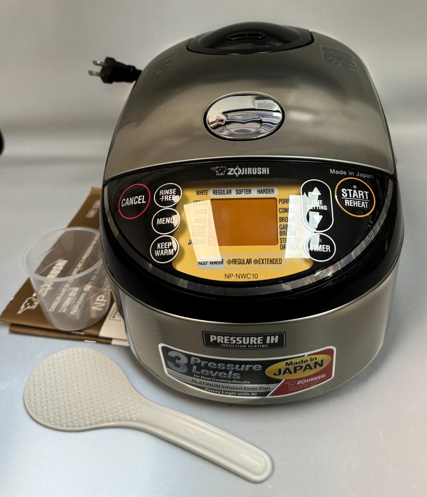 Zojirushi NPNWC10XB Pressure Induction Heating Rice Cooker and Warmer