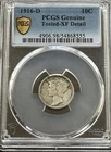 1916 D Mercury Dime (XF Detail, Tooled)