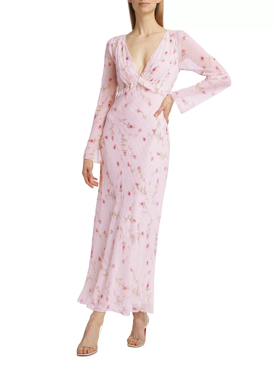 dalila maxi dress Dalila Dainty Floral Maxi Dress Azalea Pink / 2