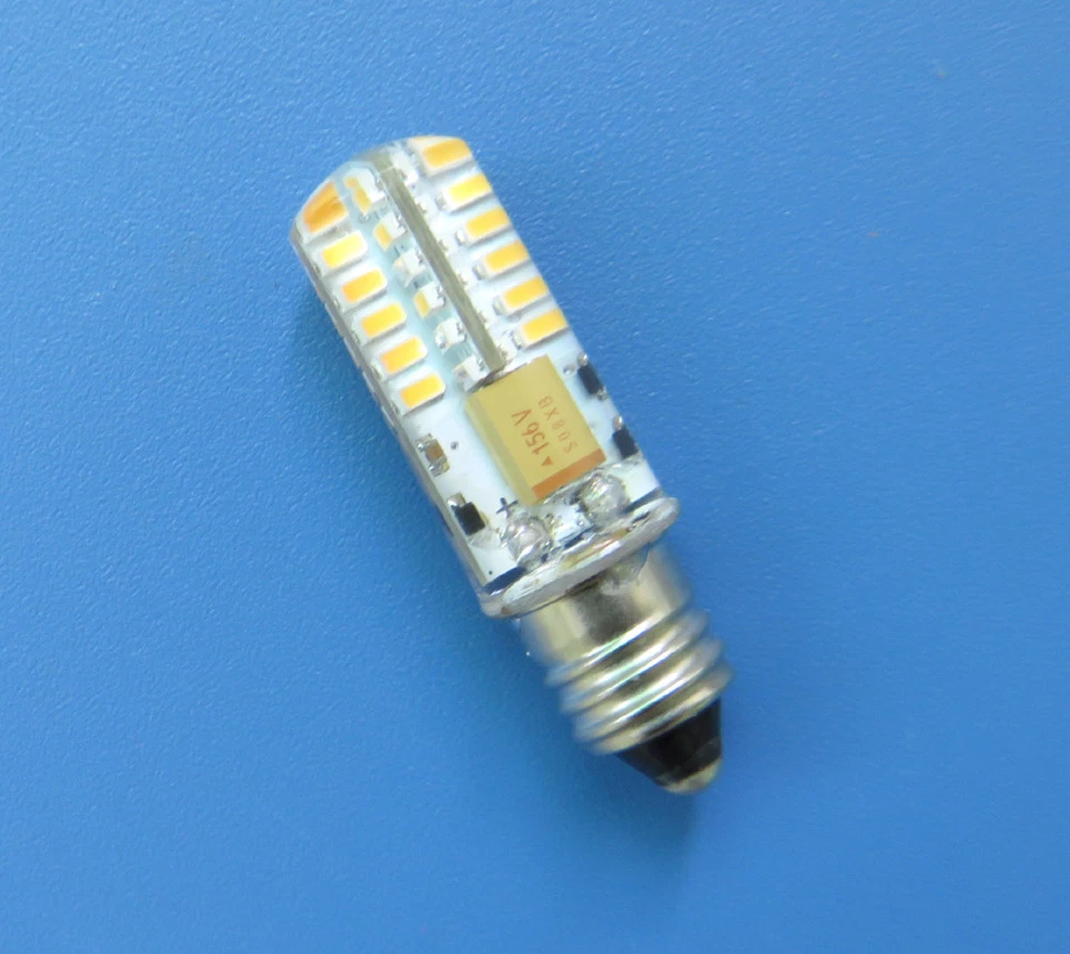 E11 Mini Candelabra LED White/Warm bulb 48LED 3014SMD AC/DC12V Silicone Light #1 - Image 2 of 2