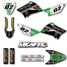 Custom graphics kit to fit Kawasaki KLX 110 - 2010 -2022 BURNOUT STYLE stickers