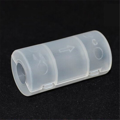 AA To C Size Battery Converter Adapto/Adapter Case Holder Storage Box Plastic