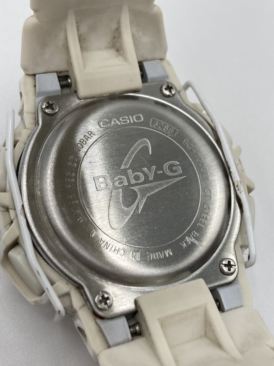 Vintage Casio Baby G 3288 White Pink Digital Ladies Watch 1005M