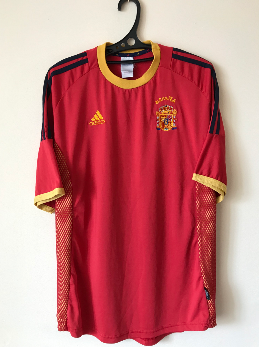 Maillot Vintage Espagne Domicile 2003-2005 – Adidas Taille S – Rouge – Occasion