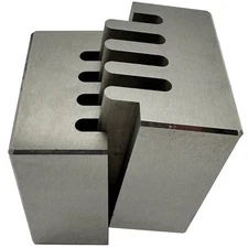 2-Piece Zig Zag Cube Puzzle – Zero-Tolerance EDM Wire Cut Steel Trinket