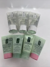 7x Clinique Travel Set 7 Day Scrub, Liquid Facial Soap& Hydrating Jelly  M14