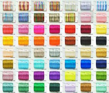 1MM Bugtail Satin Cord Shamballa Macrame Nylon Kumihimo Trim Variegated String