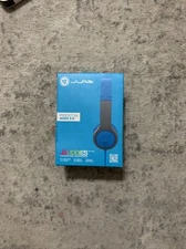 JLab HJBUDDIES2RBLU6 JBuddies Gen 2 Folding Kids Wired Headphones, Blue/Gray