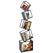 5-Tier Bookcase 67"Tall Black Bookshelf Display Shelf for Living Room Study Room