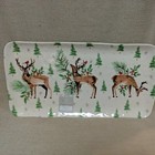 Rachel Ashwell Melamine Christmas Serving Platter Reindeer Cardinals Forest