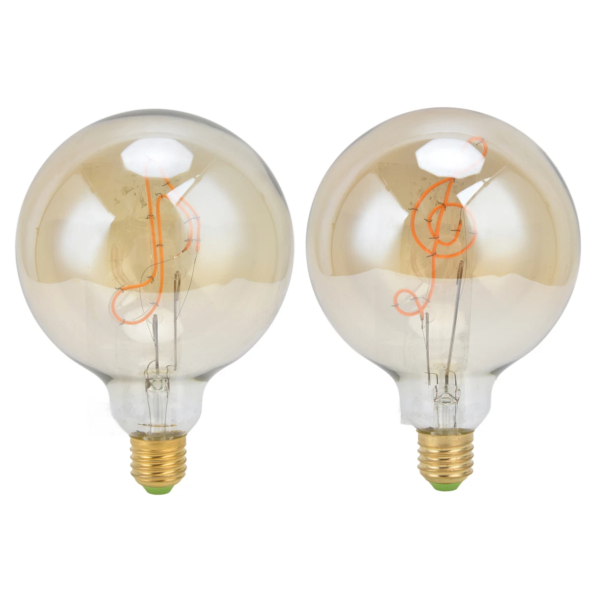 G125 E27 E26 LED Bulbs Dimmable 4W Transparent Music Note Filament Bulb G