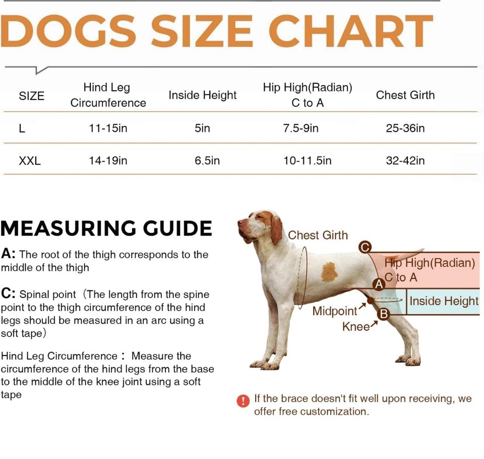 LISPOO Dog Hip Support Brace Hip Dysplasia Joint Pain RELIEF Hip Brace