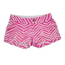 Lilly Pulitzer Walsh Shorts Size 0 Pink Chevron Striped Prep Style 92925 Summer
