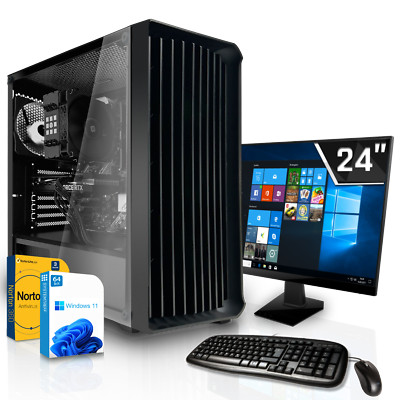 Office Komplett Set PC i3-12100F GT 1030 2GB 16GB Ram 512GB NVMe 24 Zoll TFT