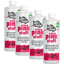 (4 Pack) - Jack's Magic Pink Stuff Metal Solution For Swimming Pools - 1 Quart