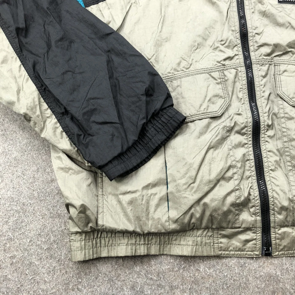 Винтажный хвост куртка мужская XL серый черный синий ветровка трек разминка - Изображение 2 из 4