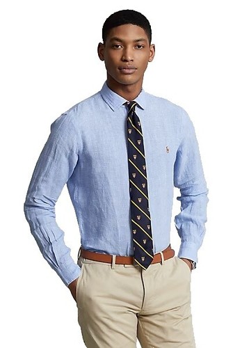 Rare 90s Polo Ralph Lauren Open Collar Linen Shirt Magenta XL USA