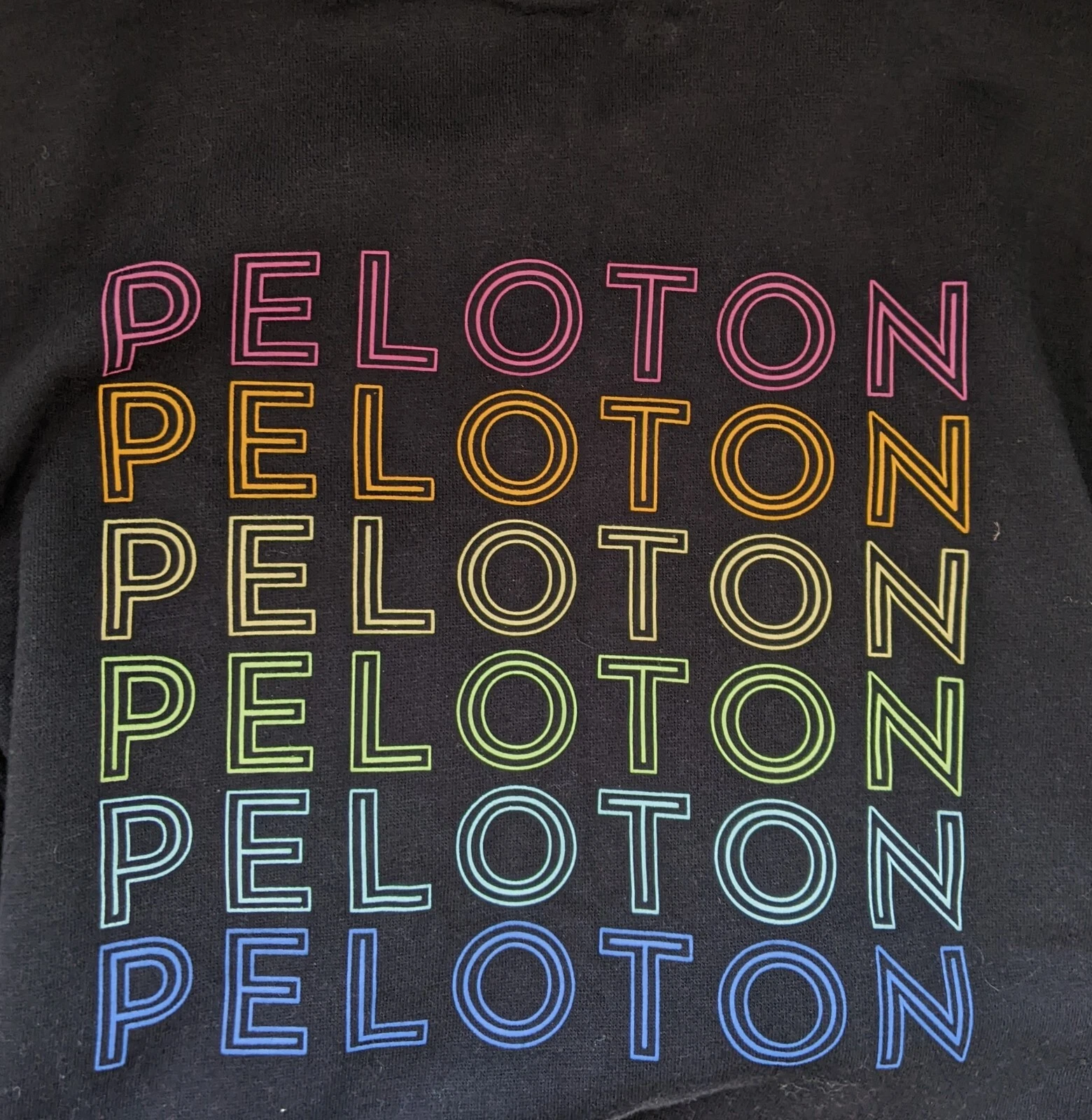 VETEMENTS Giacca con cappuccio e zip Peloton piccola nera rosa coulisse Rainbow Pride S