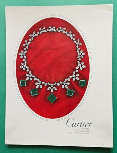 CARTIER bijoux joaillier - PUBLICITE 1964   Print AD 2439 recto/verso - Afbeelding 1 van 1