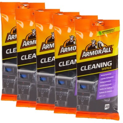 5 x Armor All Reinigungstücher 20 Stück Flachpack