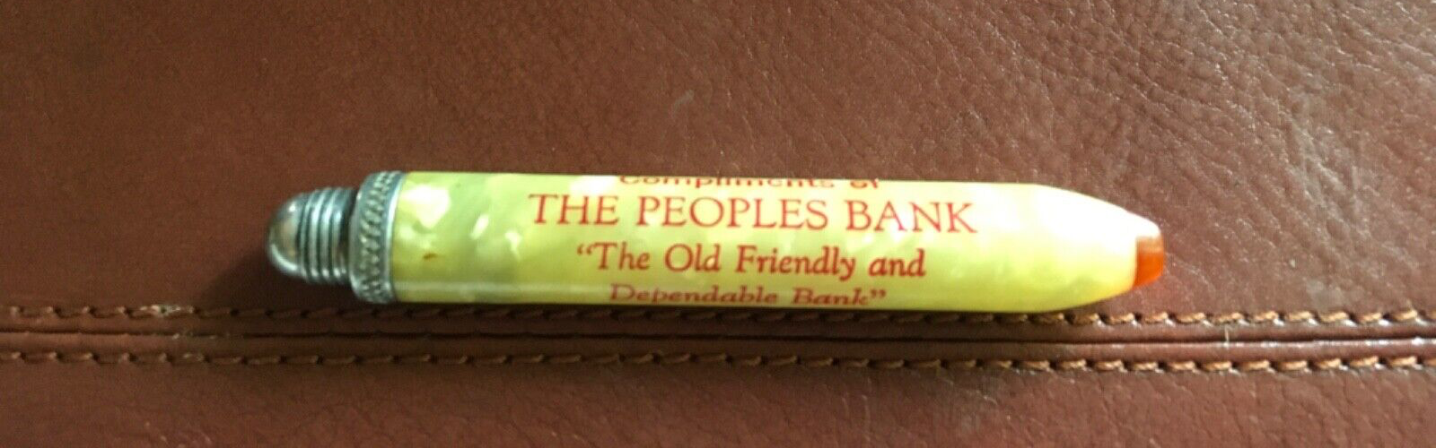 Souvenir Advertising 3” bullet file Pratt Kansas The People’s Bank