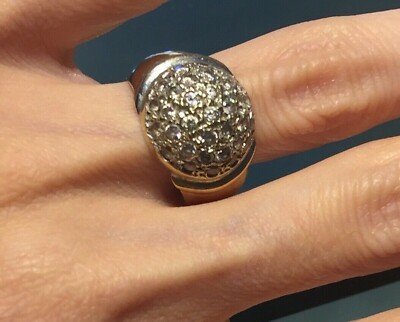 Juvelier 585/14 Karat Goldring,Gelb/Weissgold Stein Zirkon/ 6gram / Gr.56-17,8ml