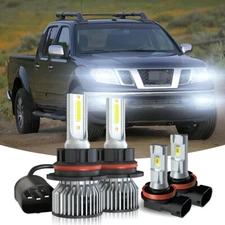 For 2005-2019 Nissan Frontier - LED Headlight High Low Beam Fog Light Bulbs