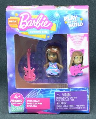 Mattel Mega Construx GWR25 Barbie Musikerin Spiel Set Figur 23 Teile OVP NEU