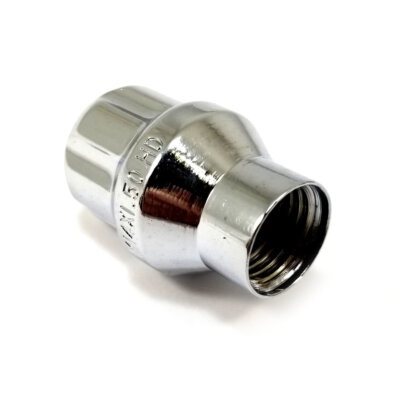 American Racing LEOS-14150 Spline Drive Lug Nut – 14x1.5, Chrome, Open-End, ET Seat, 1.36" OAL