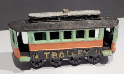 Vintage Cast Iron Trolley #14 by John Wright Foundry USA