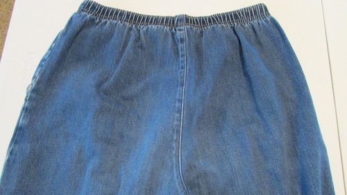 Pantalones de mezclilla para mujer 10 promedio cintura elástica azul jersey POR CIERVO BLANCO - Imagen 3 de 5