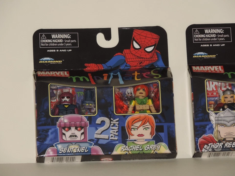 Marvel MiniMates Double Packs of Thor Reborn Lady Loki Sentinel & Rachel Grey - Image 2 of 4