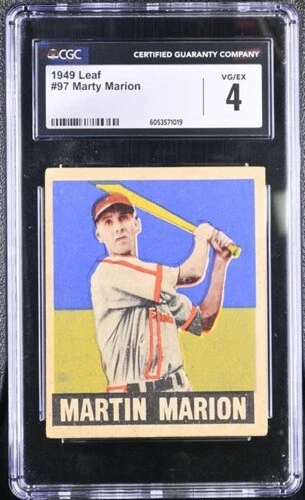 1948-49 LEAF #97 MARTY MARION CGC 4 VG/EX CARDINALS 5673