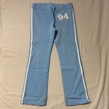 Old Navy Blue Pants Girls Large Casual Drawstring Stripe Tween Athleisure Trendy