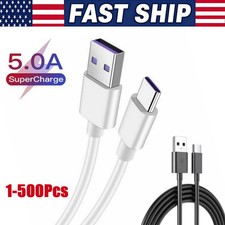 USB Type C Data Cable 5A Fast Charging USB-A to USB-C Charger lot Cord For Phone