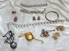 VINTAGE LOT OF 11  MISC. METAL  COSTUME JEWELRY PIECES