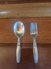 Vintage Lunt Summer Song Sterling Baby Spoon & Fork Set