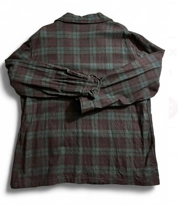 Vintage 1970s Plaid Pendleton 3 Pocket Chore Coat Green And Black