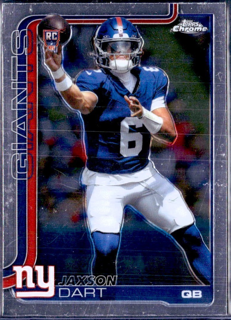JAXSON DART RC 2025 TOPPS CHROME FOOTBALL ROOKIE CARD #306 GIANTS