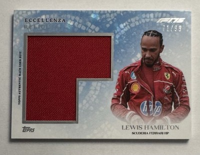 Lewis Hamilton Topps F1 Eccellenza 2025 Reliquia Blue /99 Race Used Suit Patch