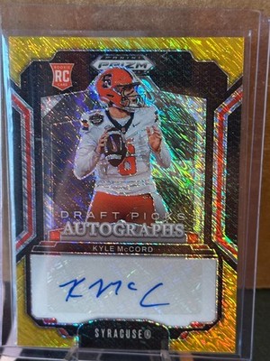 2025 Panini Prizm Draft Picks Autographs Kyle McCord Gold Shimmer Auto