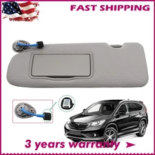 For Honda CR-V CRV 1.5L 2.0L 2017-2022 Left Driver Sun Visor Gray W/Mirror Light