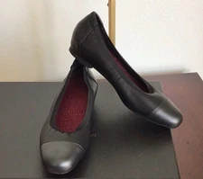 Munro Danielle Women's Black Leather Ballet Flats Loafers Sz 10