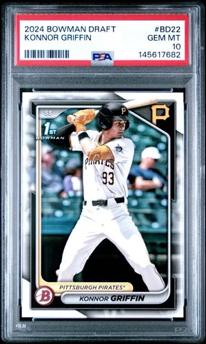 2024 BOWMAN DRAFT KONNOR GRIFFIN 1ST BOWMAN #BD-22 PSA 10