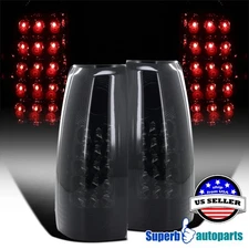Fits 88-98 Chevy Suburban Tahoe Blazer C/K C10 LED Smoke Tail Lights Brake Lamps