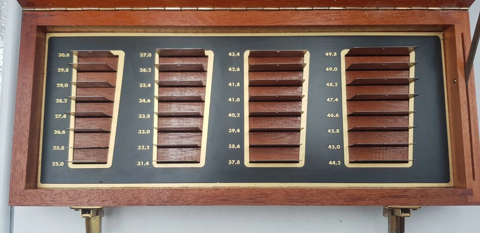 M VINTAGE MOORE TOOLS TAPER GAUGE SET STARRETT 40 PIECE 25 50 mm calibre control - Photo 4/4