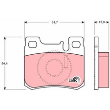 Satz Bremsbeläge Bremsklötze hinten für Mercedes S-Klasse W126 | 24516214